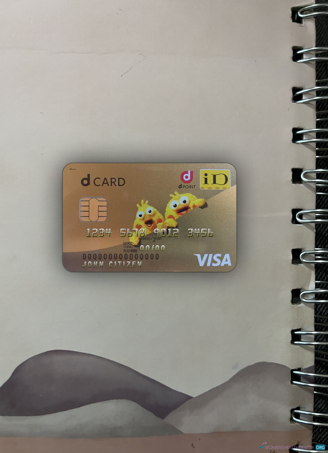 Download Japan D point club visa card photolook front Photoshop template